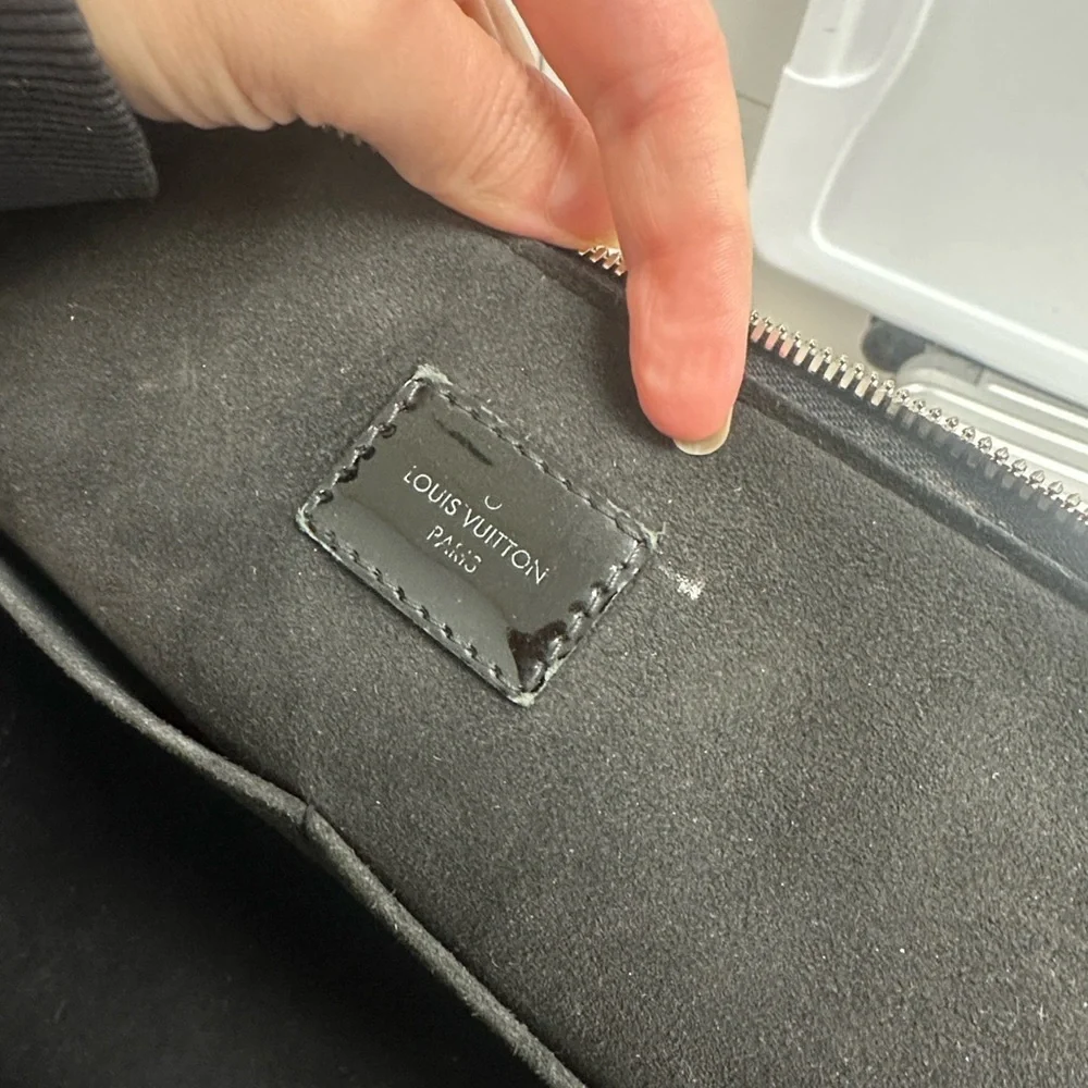 Louis Vuitton Black Textured Dome Satchel